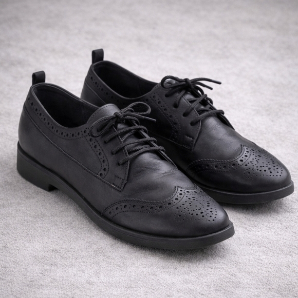 Cole Haan Shoes - Cole Haan Zerøgrand Wingtip Oxford Black Leather Women's size 7.5